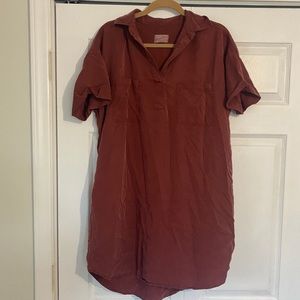 Red dress with pockets